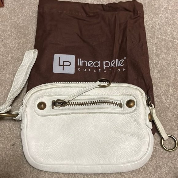 Used once, LINEA PELLE collection.Thick pebble distressed leather wristlet. - Picture 1 of 6